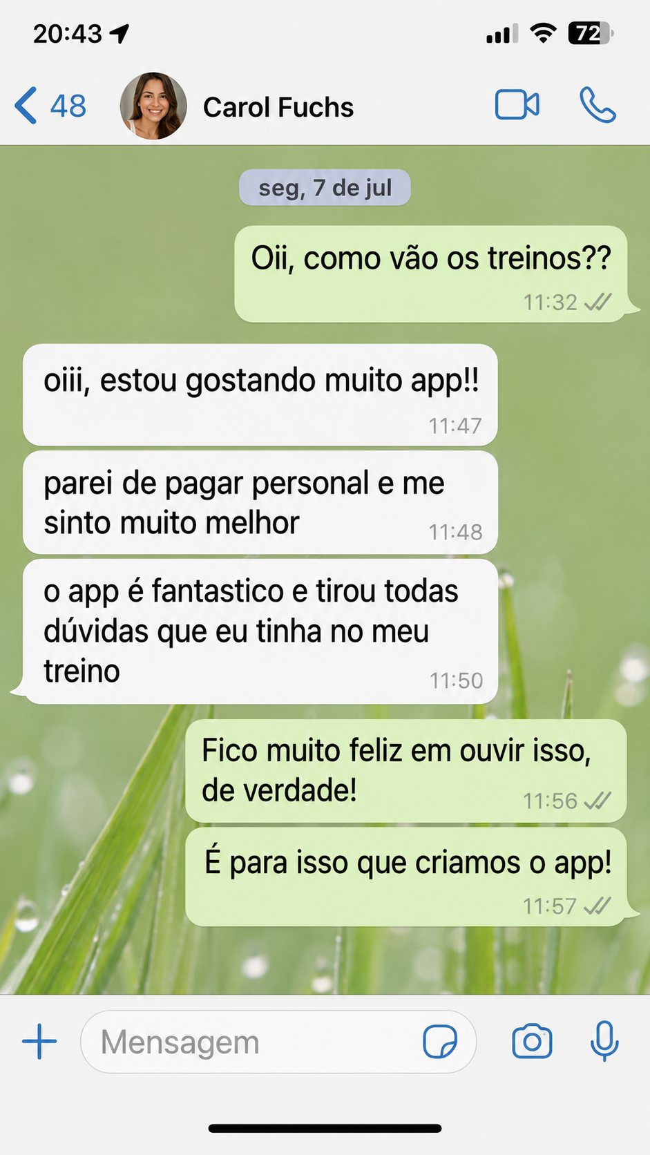 Depoimento de Carol Fuchs