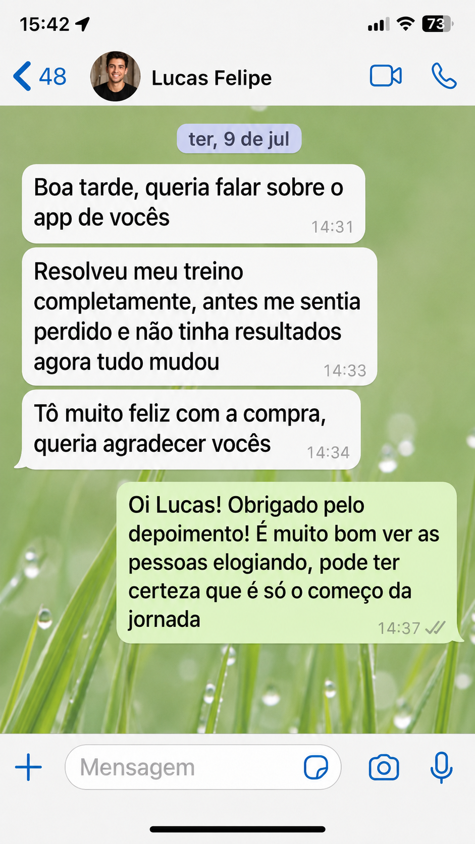 Depoimento de Lucas Felipe